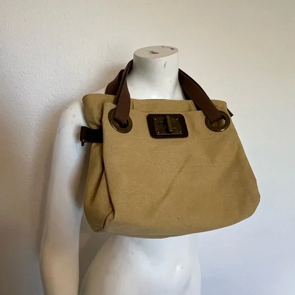 ZEDE Unisex Pont Des Arts Mini Cross Body Bag - Beige Khaki, *no shoulder strap - Picture 10 of 12